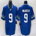 Nike Seattle Seahawks #9 Kenneth Walker III blue throwback Color Rush Limited Jersey-BD