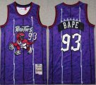 Toronto Raptors #93 Bape Purple throwback NBA Jersey-XD 01