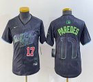 Youth Nike Tampa Bay Rays #17 Paredes black majestic baseball jersey city version