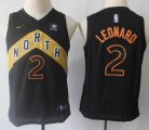 Youth Nike Toronto Raptors #2 Kawhi Leonard black Stitched NBA Jerseys-S8