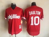 Philadelphia Phillies #10 Darren Daulton red throwback baseball jersey