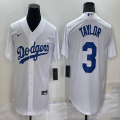 Nike Los Angeles Dodgers #3 Chris Taylor white majestic baseball jerseys