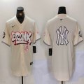 New York Yankees blank beige baseball jerseys Joint Name 13