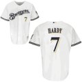 Milwaukee Brewers 7 J.J. Hardy white mlb jersey