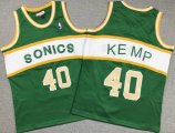 Youth Seattle SuperSonics #40 Shawn Kemp green Classical nba Jersey-XD