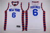 New York Knicks #6 Kristaps Porzingis white NBA Jerseys