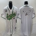 Nike Eagles blank white baseball jerseys Joint name-BD 03