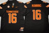 Tennessee Volunteers Black #16 Peyton Manning black College NCAA Jersey -PNS