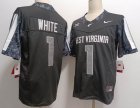 West Virginia Mountaineers #1 Jahiem White college football jerseys -black