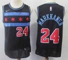 Nike Chicago Bulls #24 Lauri Markkanen black nba jersey-S8