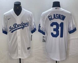 Nike Dodgers #31 Tyler Glasnow white fashion MLB baseball jerseys