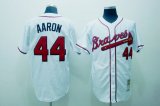 MLB Atlanta Braves Hank Aaron #44 Jerseys White