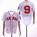 Boston Red Sox #9 Ted Williams White throwback MLB Jerseys