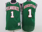 Milwaukee Bucks Oscar Robertson 1# green basketball jersey