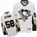 NHL Pittsburgh Penguins #58 Letang White Jersey