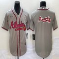 Nike Atlanta Braves blank gray majestic baseball MLB Jerseys