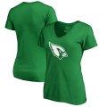 Arizona Cardinals Pro Line by Fanatics Branded Women's St. Patrick's Day White Logo T-Shirt - Kelly Green