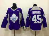 Reebok Toronto Maple Leafs #45 Jonathan Bernie purple ice hockey jersey