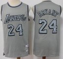 Los Angeles Lakers #8 and #24 Kobe Bryant gray throwback NBA Jersey-S8