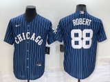 Nike Chicago White Sox #88 Robert blue throwback majestic Baseball Jersey -BD