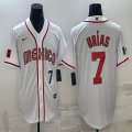 2023 World Cup Mexico #7 Julio Urias white majestic baseball jerseys 22