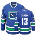 Reebok Vancouver Canucks #13 Mats Sundin Blue NHL Jersey