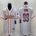 Nike Washington Commanders #99 Chase Young white baseball jerseys Joint name-BD