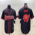 Nike Tampa Bay Buccaneers #12 Tom Brady black MLB Baseball jersey Joint name-BD