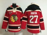 Chicago Blackhawks Johnny Oduya 27# Red NHL Hooded Sweatshirt