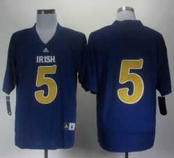 Addidas Norte Dame Fighting Irish 5 Everett Golson Blue Shamrock Series College Football Jersey