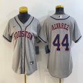 Women Nike Houston Astros #44 Yordan Alvarez gray majestic baseball jerseys-BD 01