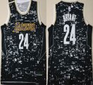 Los Angeles Lakers #24 Kobe Bryant black black star basketball jersey- LT