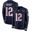 New England Patriots #12 Tom Brady Nike blue Color Rush Limited Jersey long sleeves