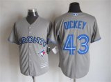 Toronto Blue Jays Authentic 43# R.A Dickey gray Majestic mlb jerseys