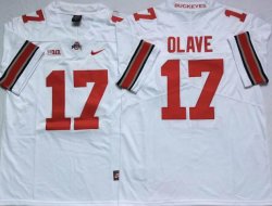 Ohio State Buckeyes #17 Olave white Limited Nike Football Jersey