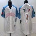 2023 World Cup Mexico #7 Julio Urias white skyblue majestic baseball jerseys 37