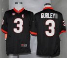 Georgia Bulldogs Todd Gurley II 3 College Football Limited Jerseys - Black