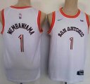 Youth Nike San Antonio Spurs #1 Victor Wembanyama white basketball jersey city version-CY