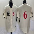 Nike Texas Rangers #6 beige majestic baseball jerseys city version 02