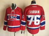 Reebok Montreal Canadiens #76 PK Subban Red Ice hockey Jersey