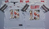 Ohio State Buckeyes Ezekiel Elliott #15 white fashion college football jersey(1)