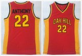 Oak Hill #22 Carmelo Anthony Red High School Basketball Jersey