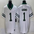 Nike New York Jets #1 Ahmad Sauce Gardner White throwback Color Rush Limited Jersey-BD 03