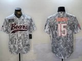 Chicago Bears 15# Rome Odunze Nike Arctic Camo 2024 Salute to Service Limited Jerseys Joint name-BD