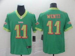 Nike Eagles #11 Carson Wentz green Color Rush Limited Jersey-city version