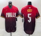 Nike Philadelphia Phillies #5 Bryson Stott red majestic baseball jersey city version