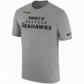 Men's Seattle Seahawks Nike Heather Gray Sideline Property Of Facility T-Shirt