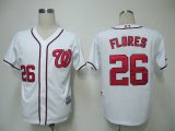 MLB Jerseys Washington Nationals 26 Flores White