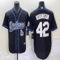 Nike Los Angeles Dodgers #42 Jackie Robinson black majestic baseball Jerseys Joint name -BD 02