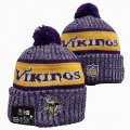 2024 Minnesota Vikings purple yellow NFL Sports Cuffed Knit Hats